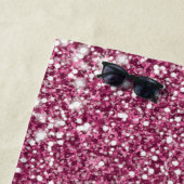 Serviette De Plage Parties scintillant rose Faux Regarder avec nom pe (En situation)