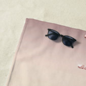 Serviette De Plage Parties scintillant rose Gold Blush - Votre texte (En situation)