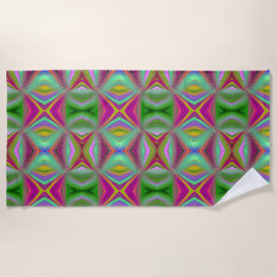 Serviette De Plage Paruline thermique psychédélique