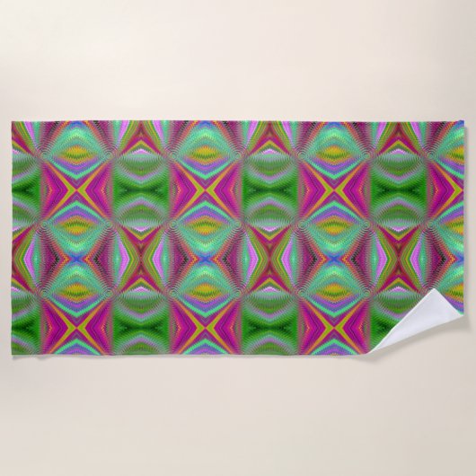 Serviette De Plage Paruline thermique psychédélique (Devant)