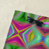 Serviette De Plage Paruline thermique psychédélique (En situation)
