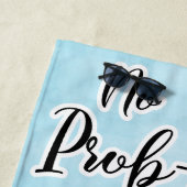 Serviette De Plage Pas de flamme à bulles Llama gris tropical (En situation)