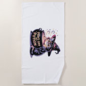 Serviette De Plage Passe De Ma Potion, Kawaii Halloween Witch Cat Cla (Devant)