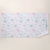 Serviette De Plage Pastel artistique Raindrops Monogram Beach serviet (Devant)