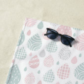 Serviette De Plage Pastel artistique Raindrops Monogram Beach serviet (En situation)