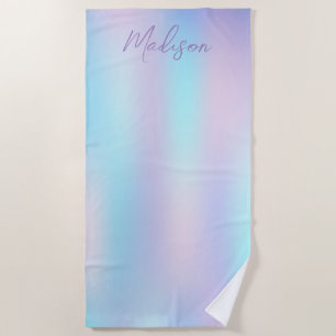 Serviette De Plage Pastel Colours Abstrait Arrière - plan d'iridescen