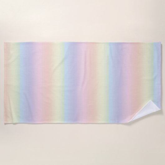 Serviette De Plage Pastel Colours Rainbow Beach Towne (Devant)