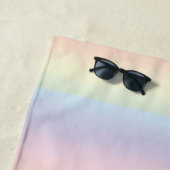 Serviette De Plage Pastel Colours Rainbow Beach Towne (En situation)