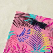 Serviette De Plage Pastel Fleurs d'été Illustration Personnaliser (En situation)