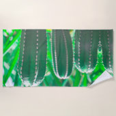 Serviette De Plage Pastel Green Cactus plante feuilles (Devant)