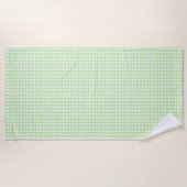 Serviette De Plage Pastel Green En vichy Motif (Devant)