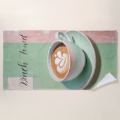 Serviette De Plage Pastel Latte (Devant)