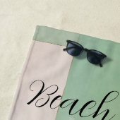 Serviette De Plage Pastel Latte (En situation)