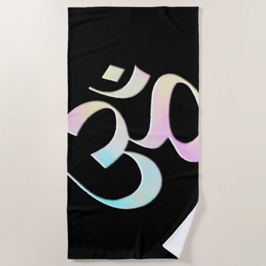 Serviette De Plage Pastel Om (Devant)