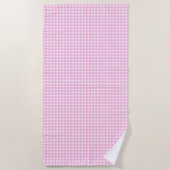 Serviette De Plage Pastel Pink En vichy Motif (Devant)