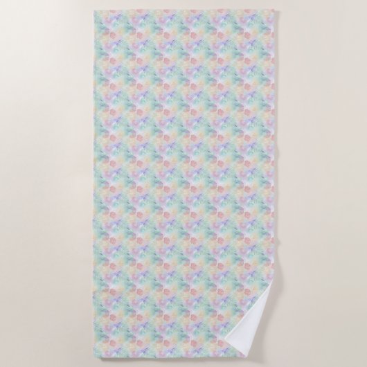 Serviette De Plage Pastel Seashell and Ocean theme  (Devant)
