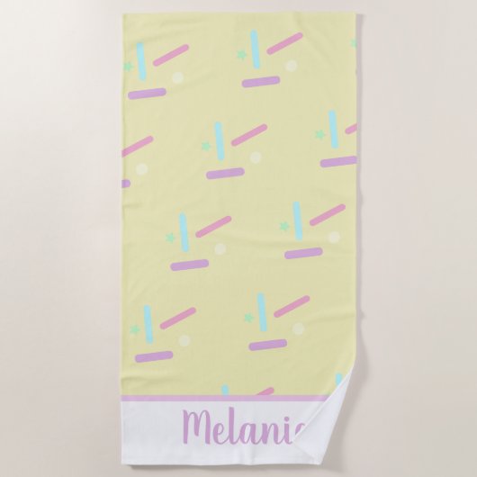 Serviette de plage pastel Summer Sprinkles (Devant)