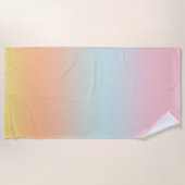 Serviette De Plage Pastel Sunset rose bleu Peach Ombre Gradient (Devant)