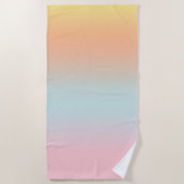 Serviette De Plage Pastel Sunset rose bleu Peach Ombre Gradient (Devant)