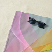 Serviette De Plage Pastel Symphony of Floating Sheer Ribbons (En situation)