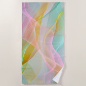 Serviette De Plage Pastel Symphony of Floating Sheer Ribbons (Devant)