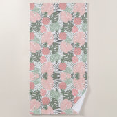 Serviette De Plage Pastel tropical (Devant)