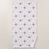 Serviette De Plage Pastèque mangeant du lapin (Devant)