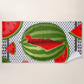 Serviette De Plage Pastèque Palestine - Slice (Devant)