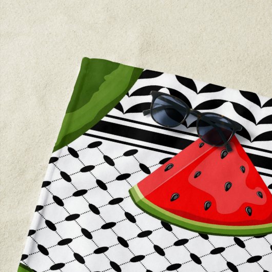 Serviette De Plage Pastèque Palestine - Slice (En situation)