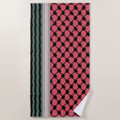Serviette De Plage Pastèque palestinienne Hatta Keffiyeh Kufiya Folk (Devant)