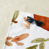 Serviette De Plage Pastèque Rose Verte Fruits Tropicaux Mignons (En situation)