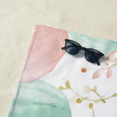 Serviette De Plage Pastèque Rose Verte Fruits Tropicaux Mignons (En situation)