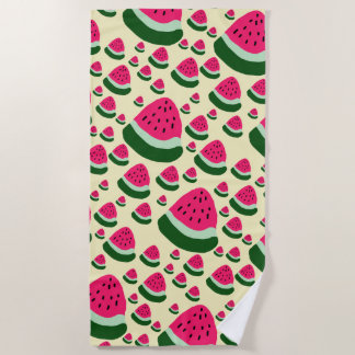 Serviette De Plage Pastèques Fantaisistes Motif de Fruits d'Été Migno