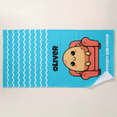 Serviette De Plage Patate de Canapé et Fière (Devant)