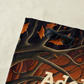 Serviette De Plage Patch Citrouille Lune Halloween personnalisée (En situation)