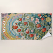 Serviette De Plage Patch de fraise lunaire (Devant)