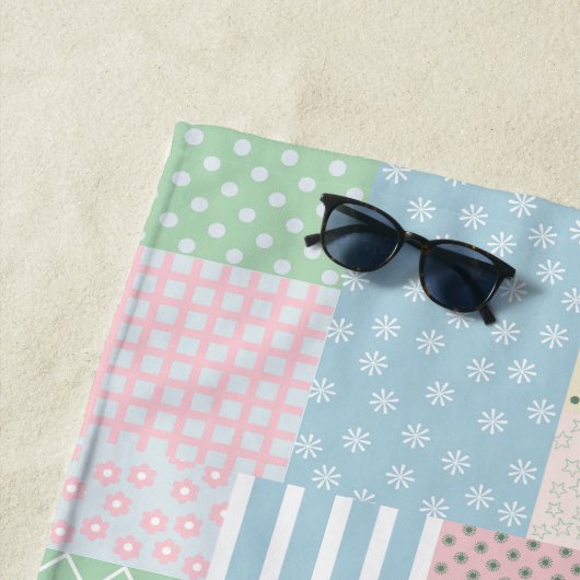 Serviette De Plage Patchwork (En situation)