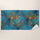 Serviette De Plage Patina Cuivre Revêtu (Devant)