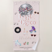 Serviette De Plage Patinage à rouleaux rétro Disco | Bachelorette (Devant)