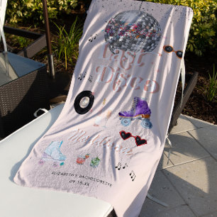 Serviette De Plage Patinage à rouleaux rétro Disco   Bachelorette
