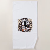 Serviette De Plage Patinage et patinage - Belle Roulette de Chat Noir (Devant)