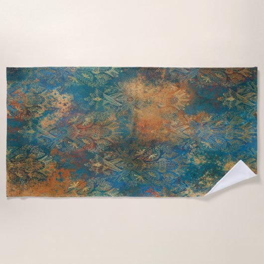 Serviette De Plage Patine sarcelle Cooper (Devant)