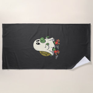 Serviette De Plage Patins à roulettes Tortue Fantôme Design Halloween