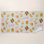 Serviette De Plage Pâtisseries à Paris (Devant)