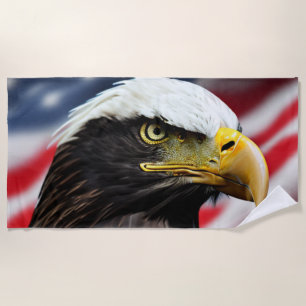 Serviette De Plage Patriotique/Aigle/Américain/USA