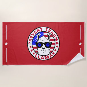 Serviette De Plage Patriotique Empêcher Trauma Llama Beach Towne