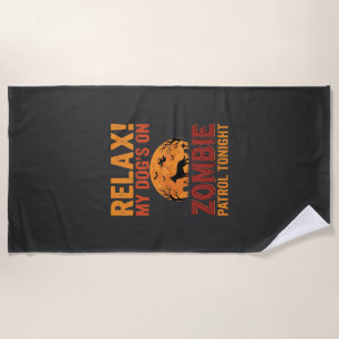 Serviette De Plage Patrouille de Chien Zombie Halloween