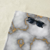 Serviette De Plage Pattern de Chic White Gold Foil (En situation)