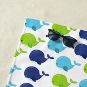 Serviette De Plage Pattern of Whales, Cute Whales, Sea Animals (En situation)