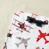 Serviette De Plage Pattern Red and Black WWII (En situation)